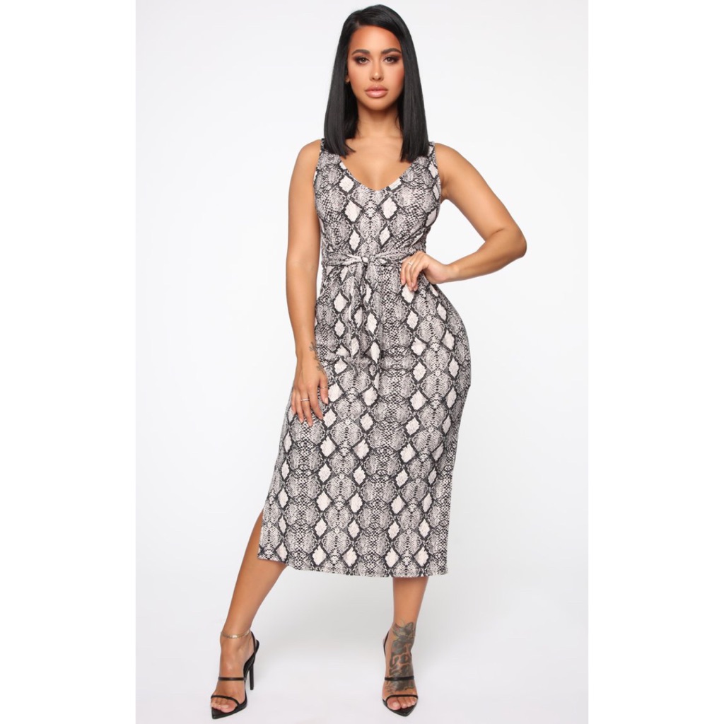 Python Snake Midi Dress